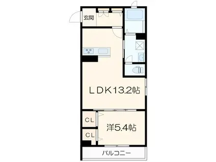 プルミエアーサ(1LDK/2階)の間取り写真