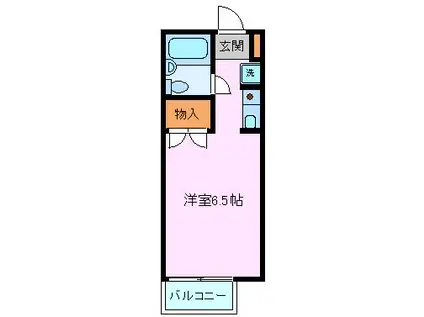 サンコート塩川(1K/1階)の間取り写真