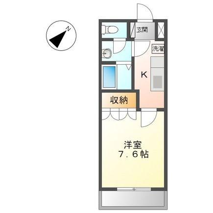 チェリーブロッサム(1K/2階)の間取り写真