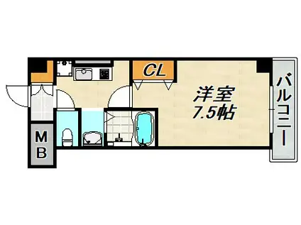 マーメゾン・ド・スマ(1K/4階)の間取り写真