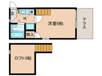 シティパレス奈良町PART1(1K/1階)の間取り写真