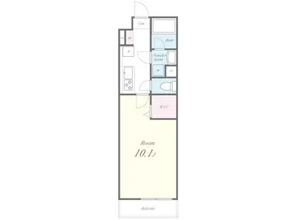 NOBLE DWELL(1K/1階)の間取り写真