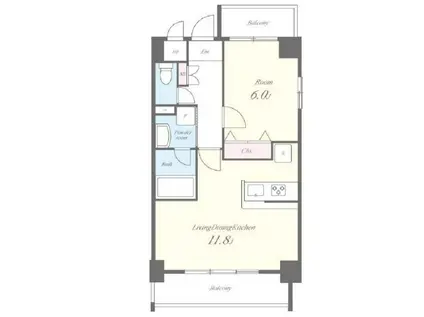 ヴォヤージュ(1LDK/7階)の間取り写真