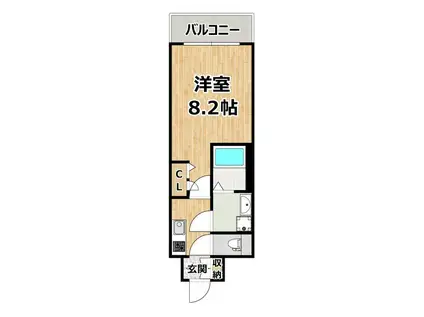 ララプレイス大阪ウエストゲート(1K/3階)の間取り写真