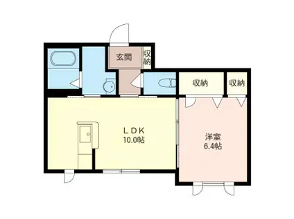 ファミーユSAKURA V(1LDK/1階)の間取り写真