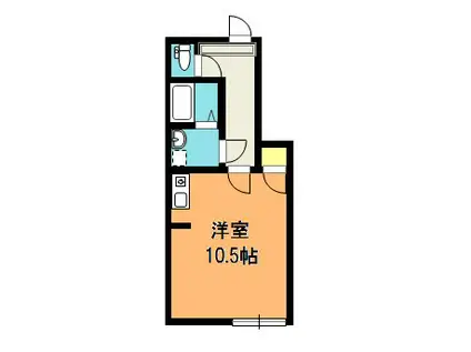 ペルペトゥウス(1K/1階)の間取り写真