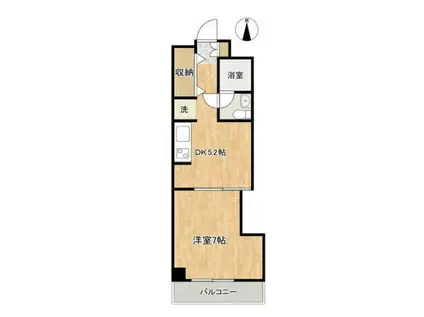 亀戸7丁目マンション(1DK/4階)の間取り写真