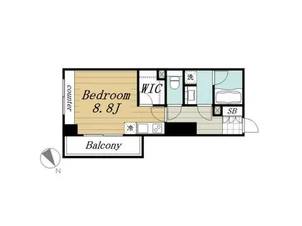 オーク高輪II(1K/6階)の間取り写真