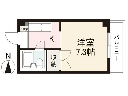 SOLEIL栗林(1K/4階)の間取り写真