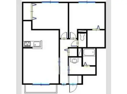 ブランフルーレ(2LDK/1階)の間取り写真