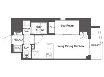 ミュプレ巣鴨駅前(1LDK/4階)の間取り写真