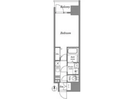 リテラス蒲田(1K/8階)の間取り写真