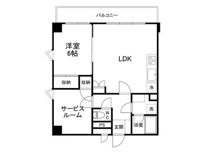 ユーコート東武練馬(1SLDK/1階)の間取り写真