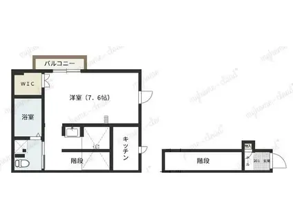 MAISON VERTE(1K/1階)の間取り写真