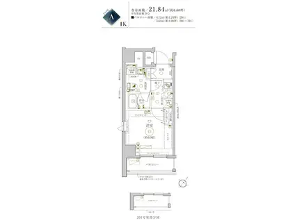 LEA横濱南太田駅前(1K/7階)の間取り写真