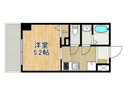 MODERN PALAZZO諫早駅前(1K/13階)の間取り写真