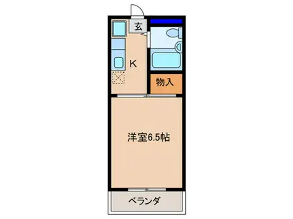 コーラルコーポ(1K/2階)の間取り写真