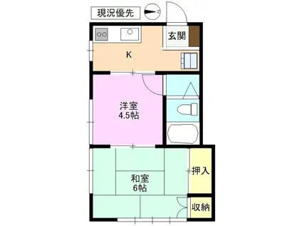 トワ ヴェール(2K/1階)の間取り写真