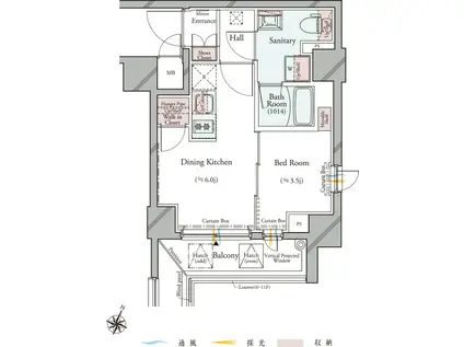 コンシェリア横濱 (1DK/5階)の間取り写真