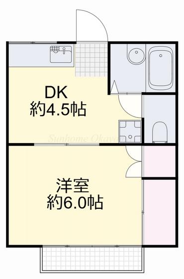 サニープラザ(1DK/1階)の間取り写真