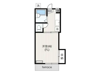 久本ハイツ(1K/1階)の間取り写真