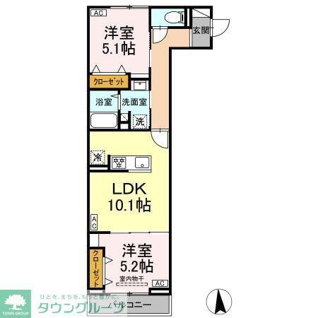 セレスティア高島平III(2LDK/3階)の間取り写真