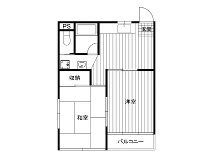 パークヒルズ美堀(2DK/2階)の間取り写真