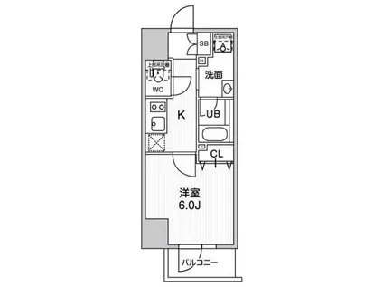 THE PALMS与野(1K/5階)の間取り写真