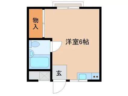 ブライトン法蓮(ワンルーム/1階)の間取り写真