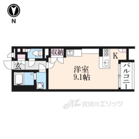 レオネクストSMILE(ワンルーム/2階)の間取り写真
