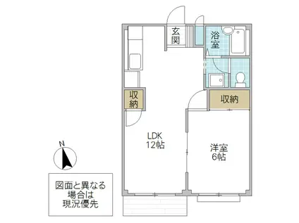 エルディム大塚(1LDK/2階)の間取り写真