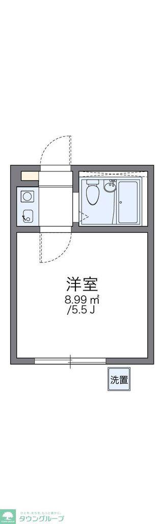 レオパレス東金町第6(1K/1階)の間取り写真