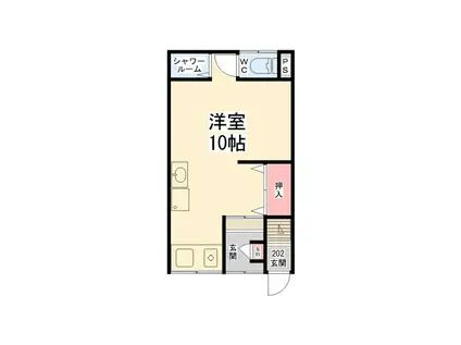 TAKIYAMA APARTMENT(ワンルーム/1階)の間取り写真