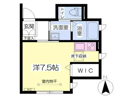 メゾン コンフォルト(ワンルーム/1階)の間取り写真