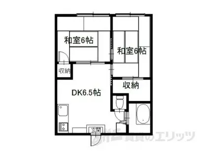 ハイツモンテA(2DK/2階)の間取り写真