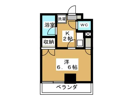 エクスパンション(1K/4階)の間取り写真