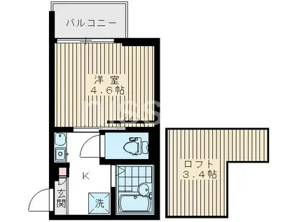 ストーリア都立家政(1K/3階)の間取り写真