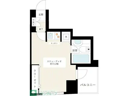 カスタリア新宿御苑(ワンルーム/5階)の間取り写真