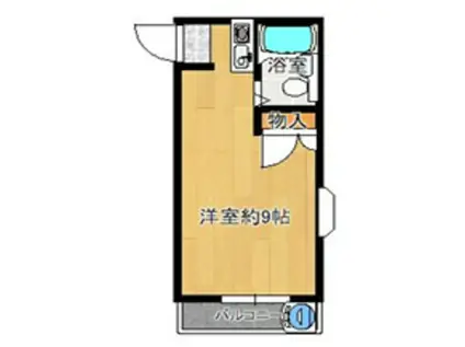 ソリッドリファイン京王堀之内(ワンルーム/3階)の間取り写真