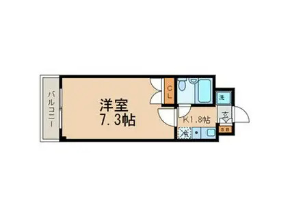 FIORE 西尾久II(1K/5階)の間取り写真