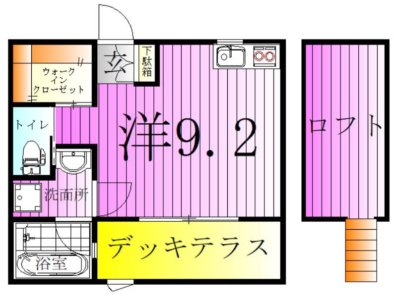 メゾンブランアネックス(ワンルーム/1階)の間取り写真