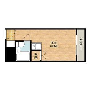ヴィラフェザント(1K/3階)の間取り写真