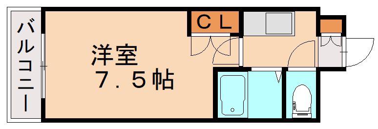 リファレンス南小倉(1K/6階)の間取り写真