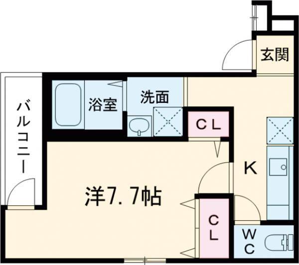フジパレス阪急武庫之荘駅西V番館(1K/1階)の間取り写真