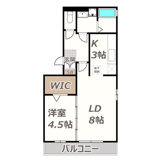 パインフローリッシュ(1LDK/1階)の間取り写真