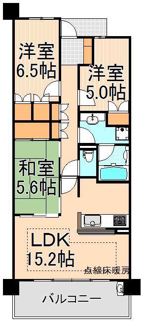 リライズガーデン西新井(3LDK/11階)の間取り写真