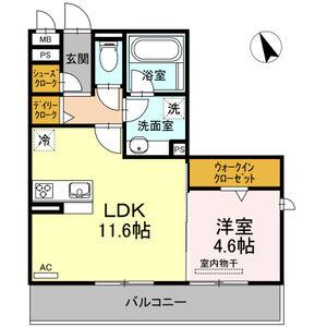 M&Mルコネッサンス(1LDK/3階)の間取り写真