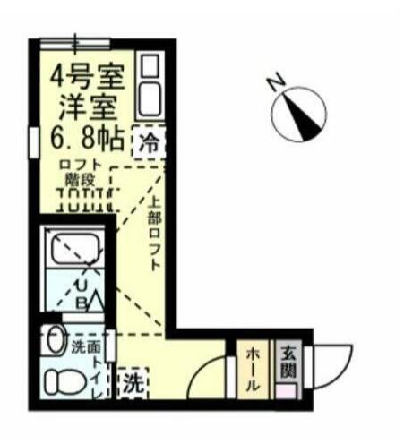 IQテラス横浜戸塚(ワンルーム/1階)の間取り写真