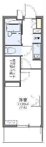 レオパレスリモーネIV(1K/3階)の間取り写真