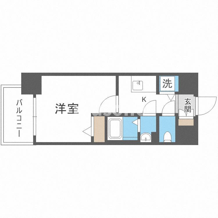エスリードレジデンス大阪福島(1K/5階)の間取り写真